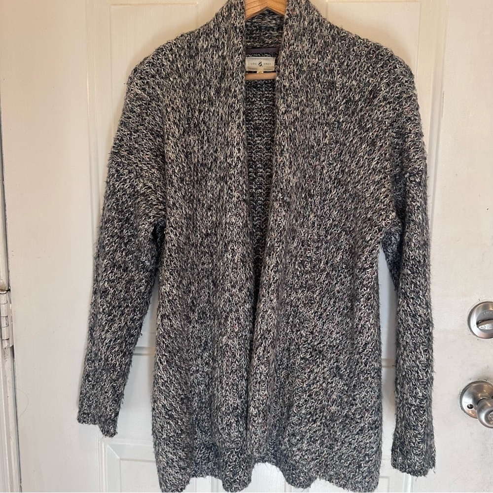 Lou & Grey Marled Black and White Cardigan
